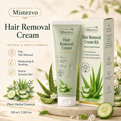 Mistezvo ™ Natural Gentle Hair Removal Cream | For Women & Men, Sensitive Skin