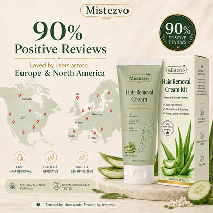 Mistezvo ™ Natural Gentle Hair Removal Cream | For Women & Men, Sensitive Skin